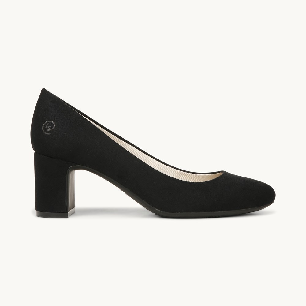 LifeStride Taylor Block Heel Pump - Black Fabric