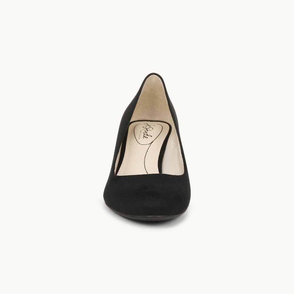 LifeStride Taylor Block Heel Pump - Black Fabric