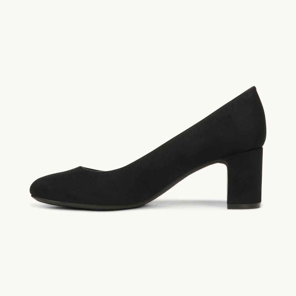 LifeStride Taylor Block Heel Pump - Black Fabric