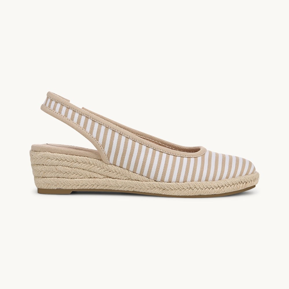 LifeStride Kayden Espadrille Wedge - Tan Fabric