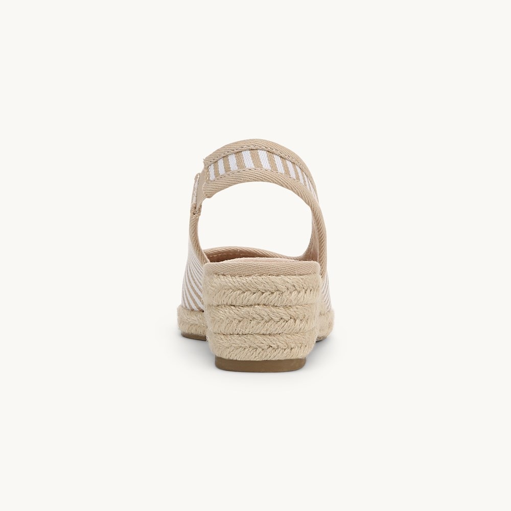 LifeStride Kayden Espadrille Wedge - Tan Fabric