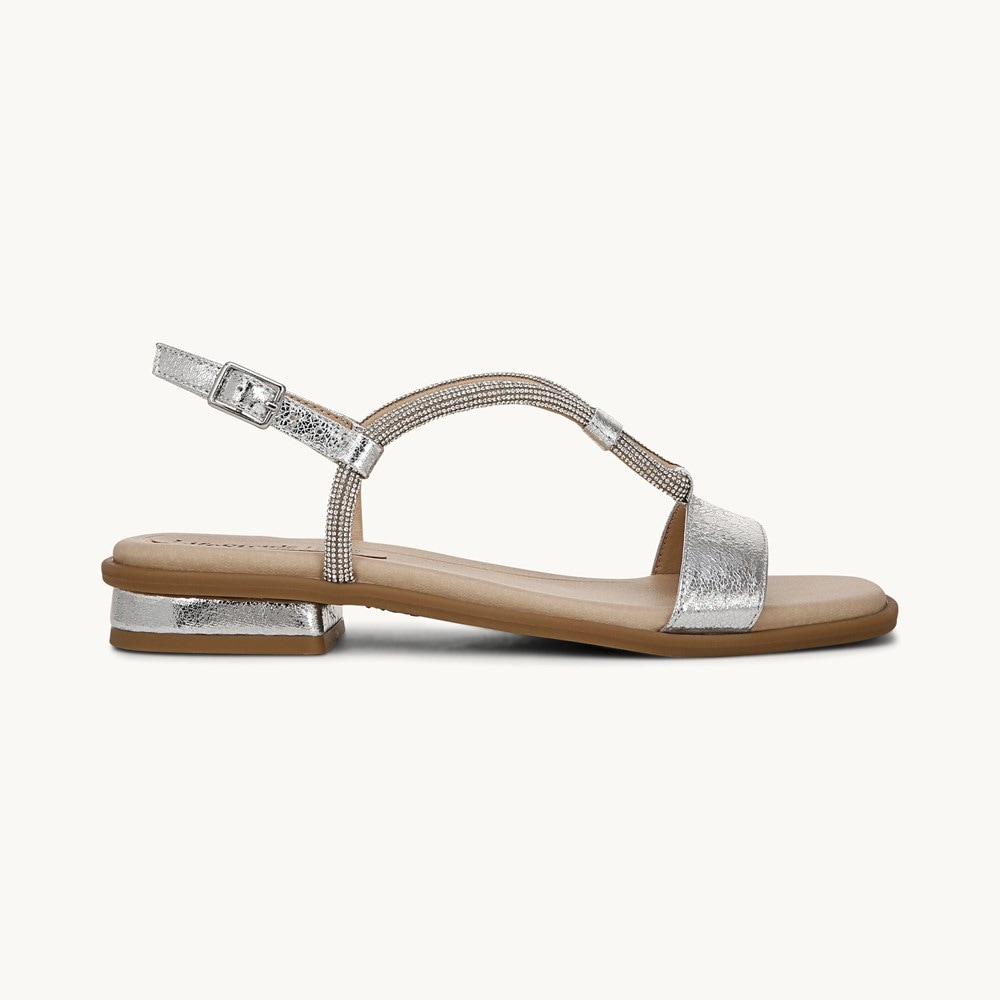 LifeStride Radiant Slingback Sandal - Silver Faux Leather