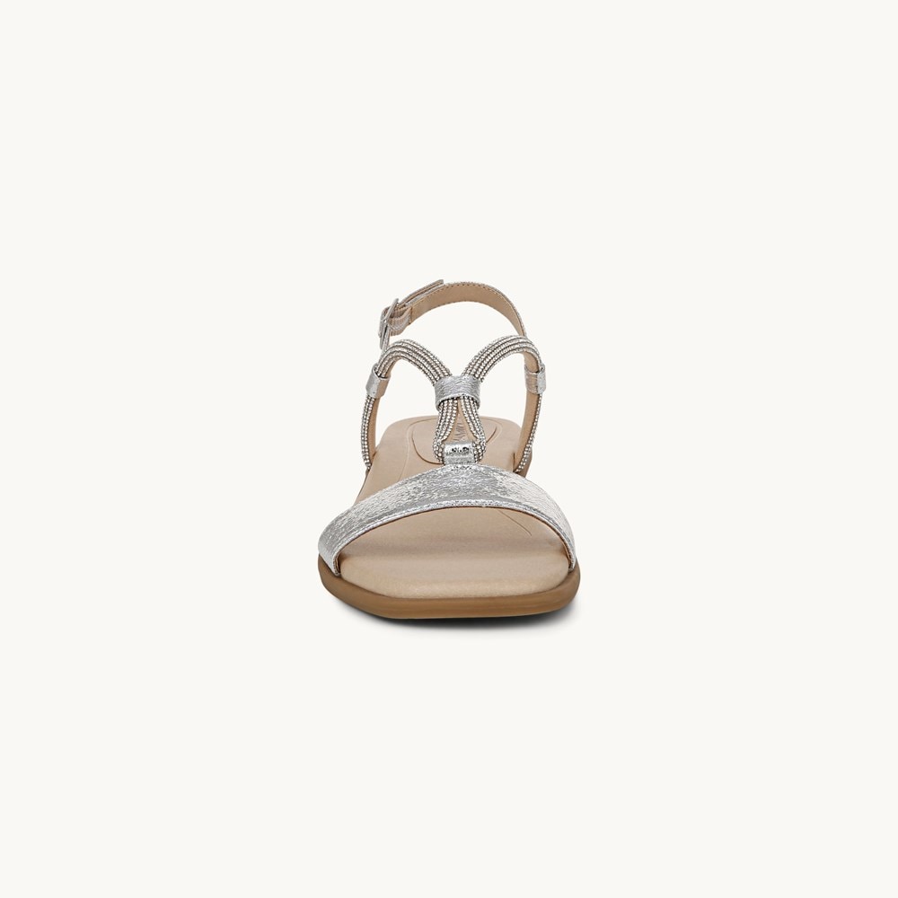 LifeStride Radiant Slingback Sandal - Silver Faux Leather