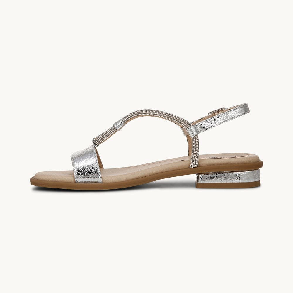 LifeStride Radiant Slingback Sandal - Silver Faux Leather