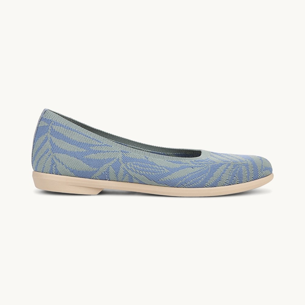 LifeStride Kit 2 Ballet Flat - Elemental Blue Knit Fabric