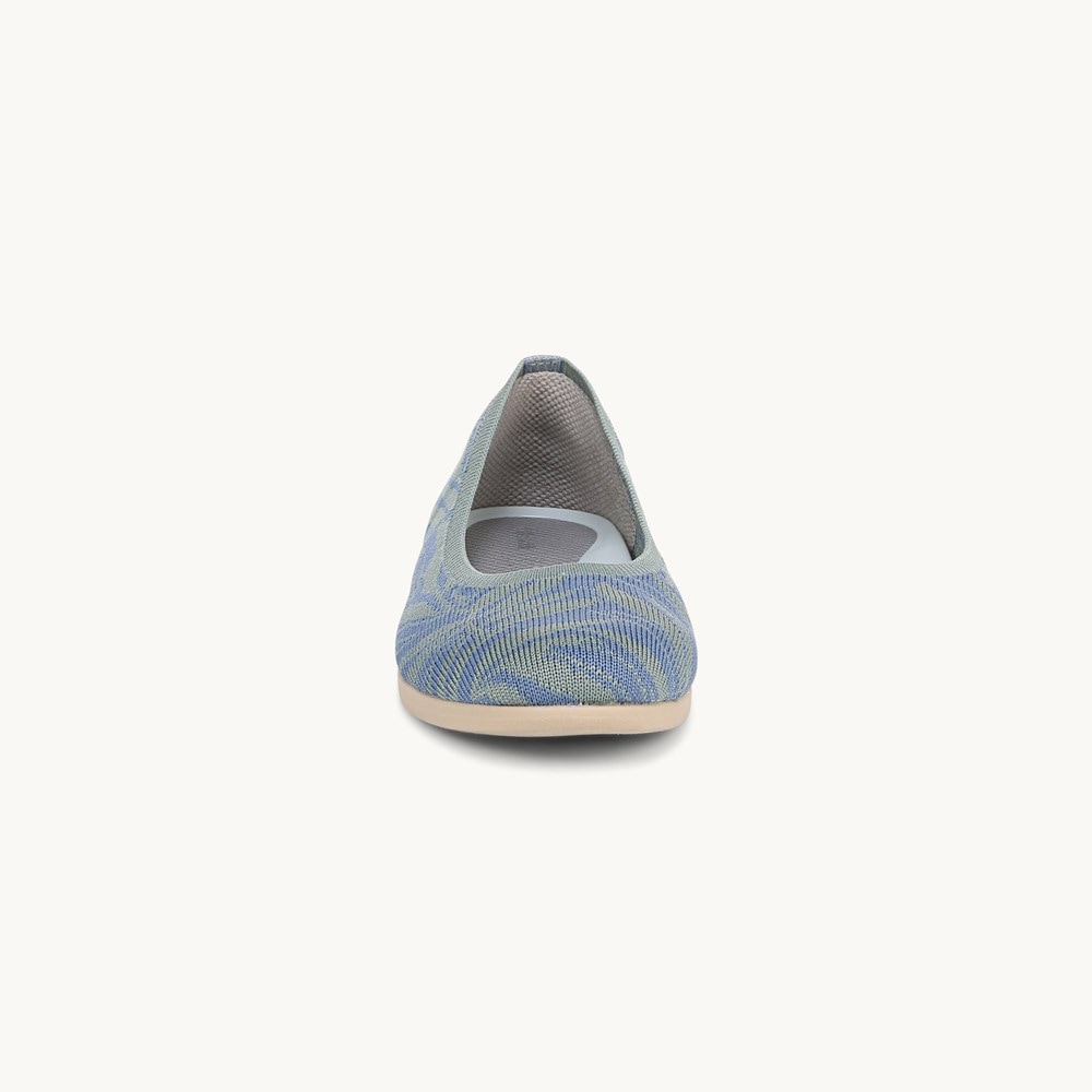 LifeStride Kit 2 Ballet Flat - Elemental Blue Knit Fabric