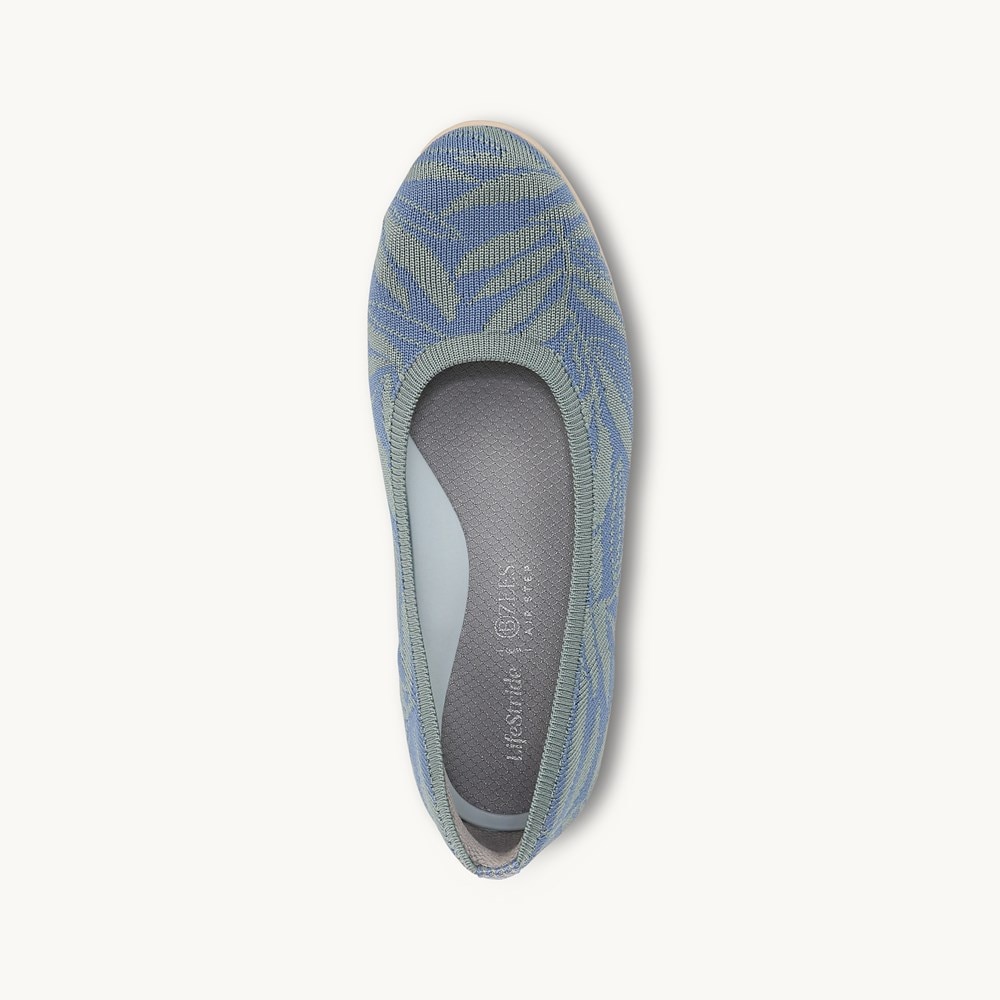 LifeStride Kit 2 Ballet Flat - Elemental Blue Knit Fabric