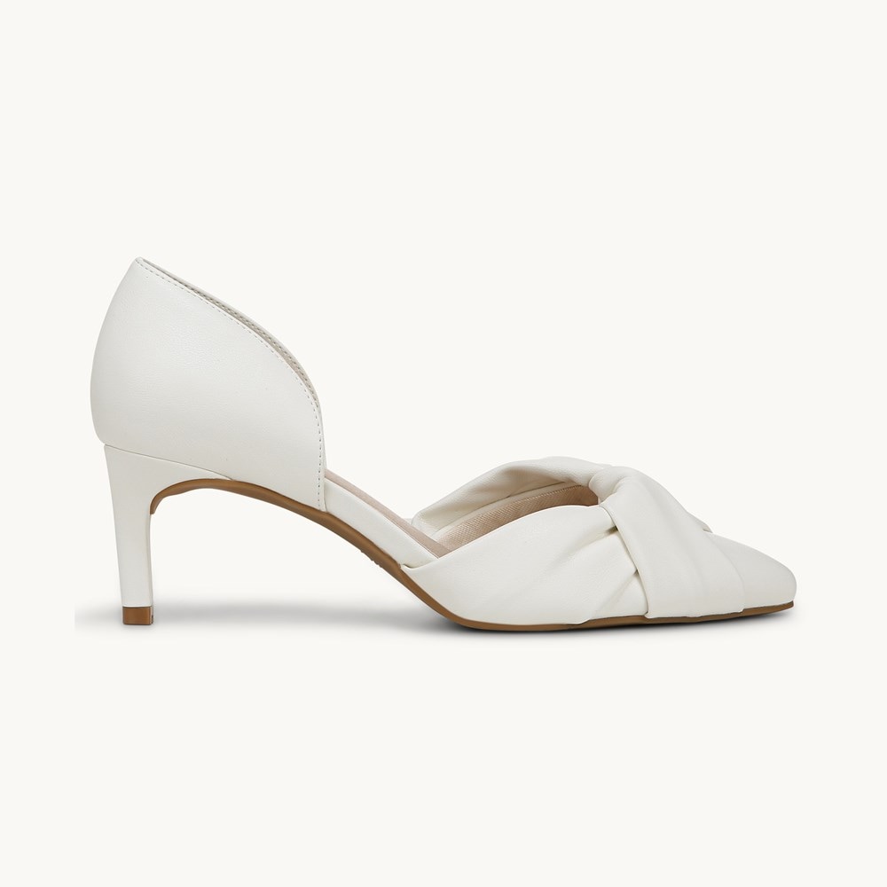 LifeStride Abby Pump - Bright White Faux Leather