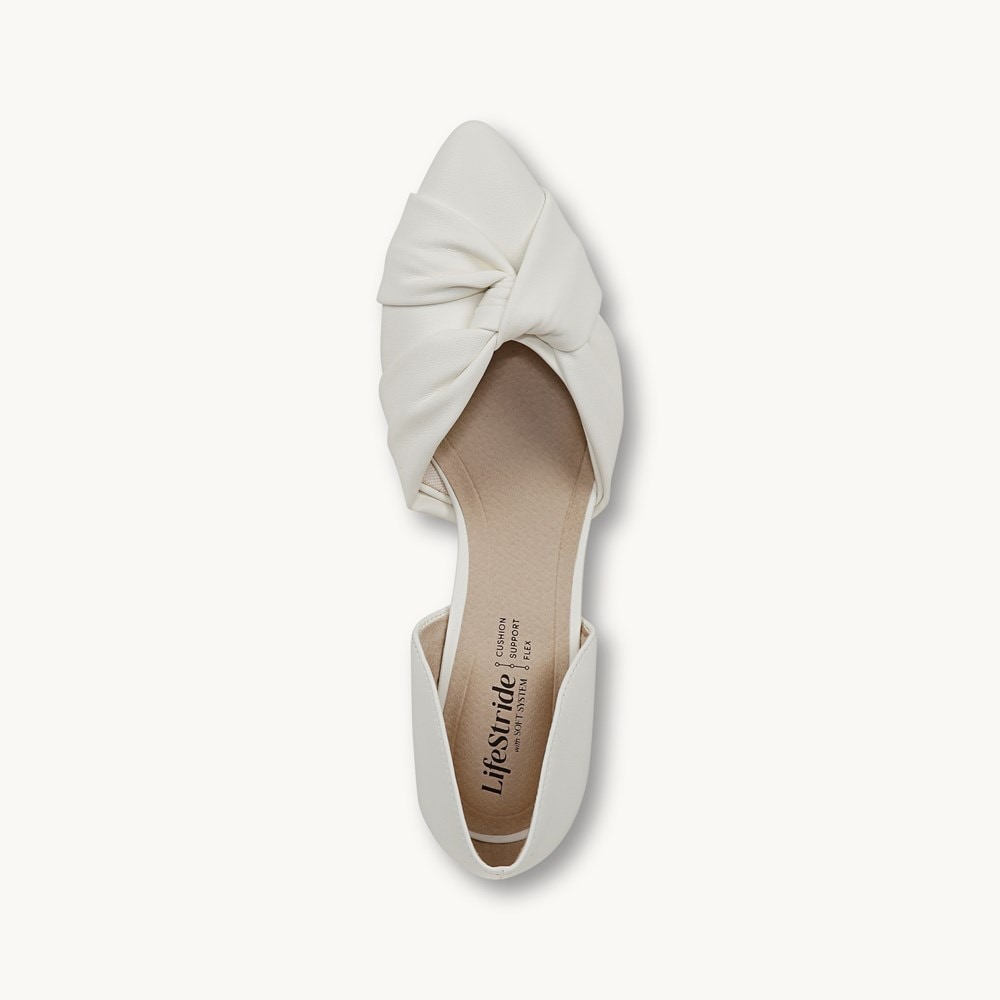 LifeStride Abby Pump - Bright White Faux Leather