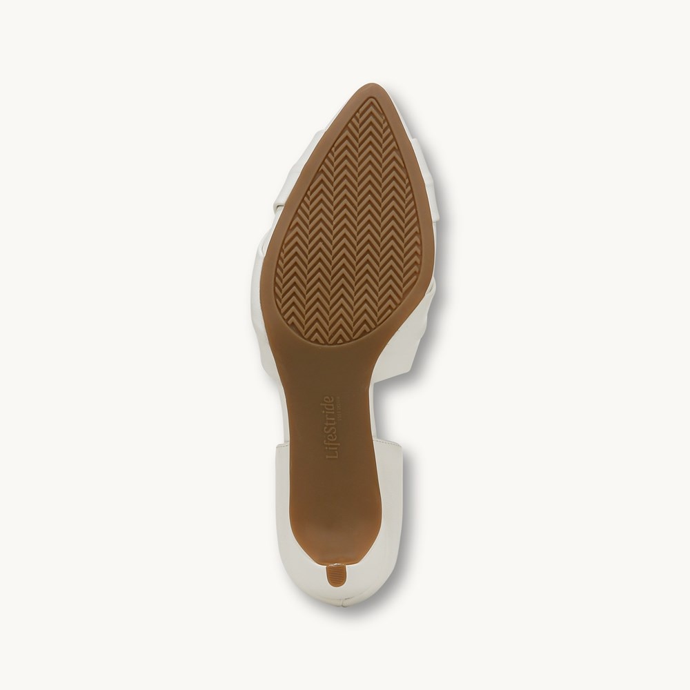LifeStride Abby Pump - Bright White Faux Leather