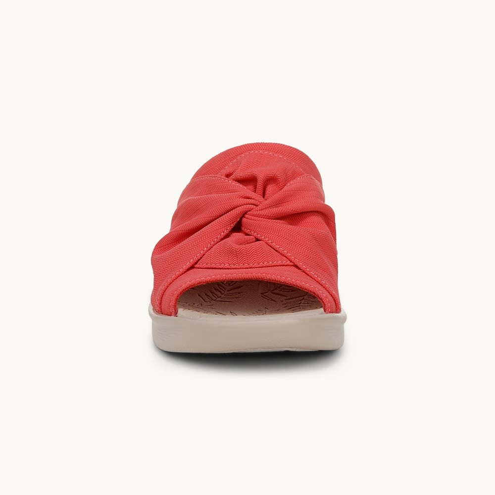 LifeStride Smile 3 Wedge Sandal - Coral Beach Stretch Fabric