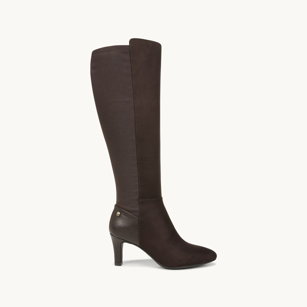 LifeStride Gracie Wide Calf Boot - Brown Fabric