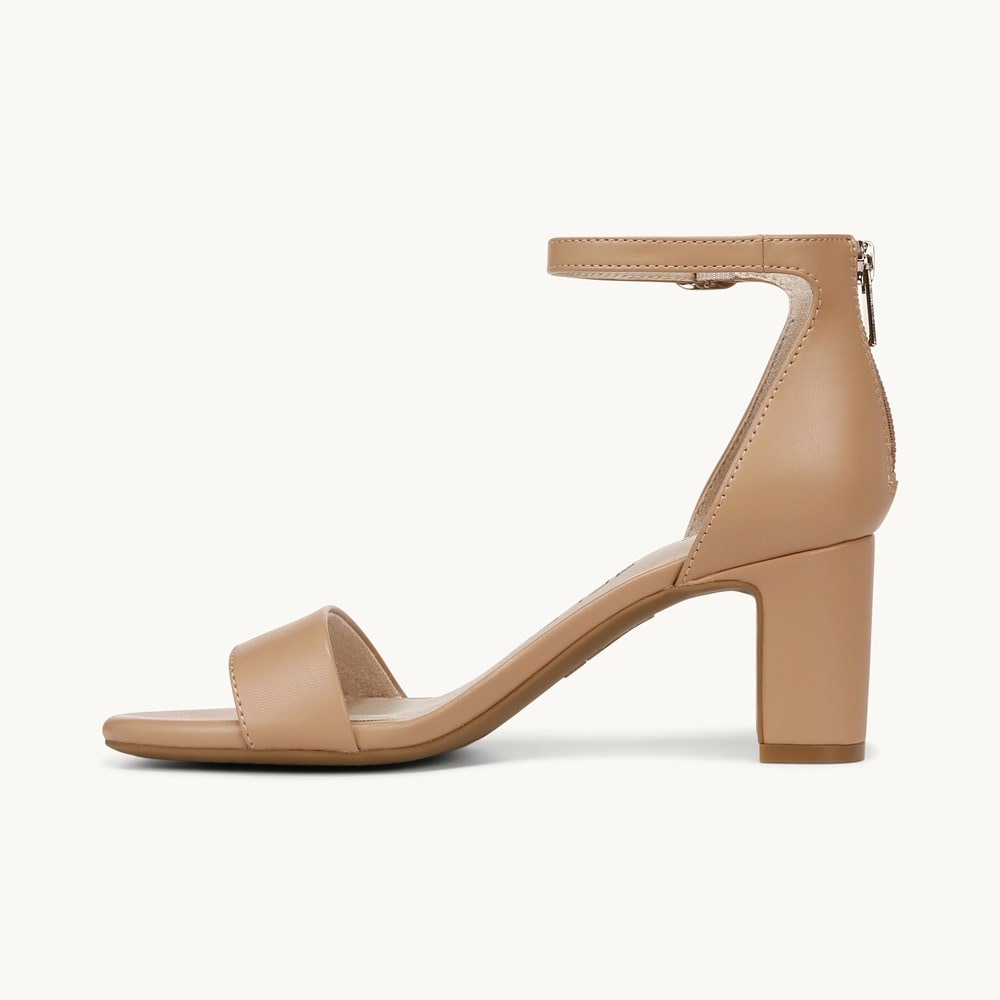 LifeStride Florence Dress Sandal - Camel Tan Faux Leather