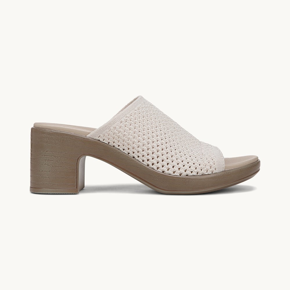 LifeStride Ella Block Heel Sandal - Eggnog Fabric