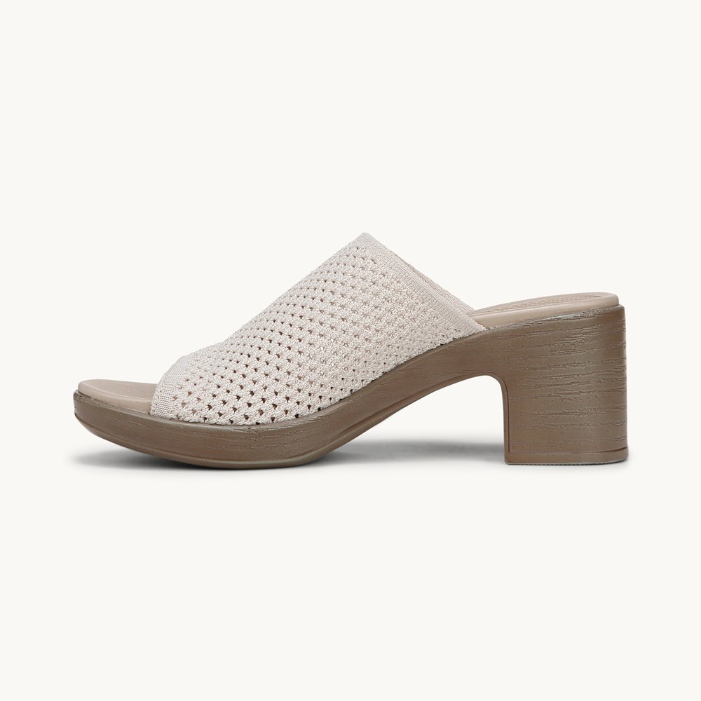 LifeStride Ella Block Heel Sandal - Eggnog Fabric