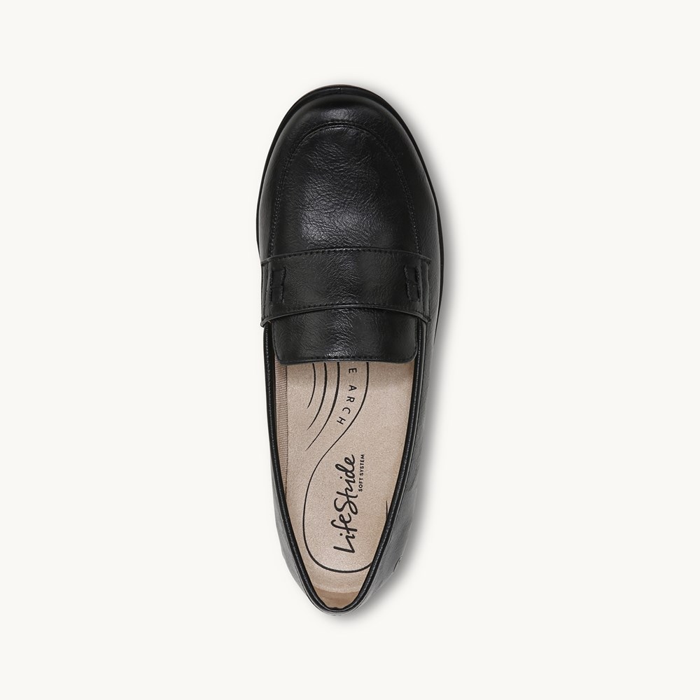 LifeStride Nico Loafer - Black Faux Leather