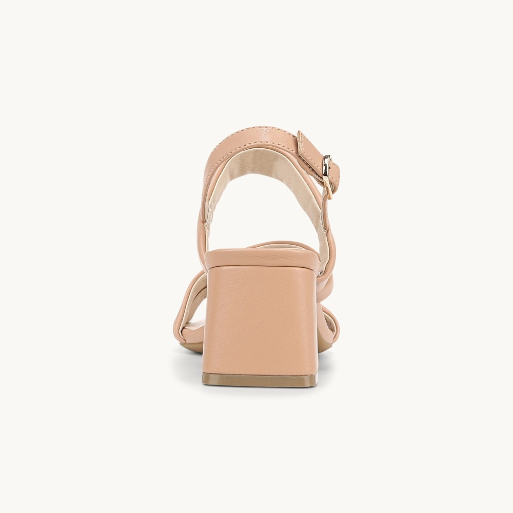LifeStride Celia Strappy Sandal - Sienna Beige Faux Leather