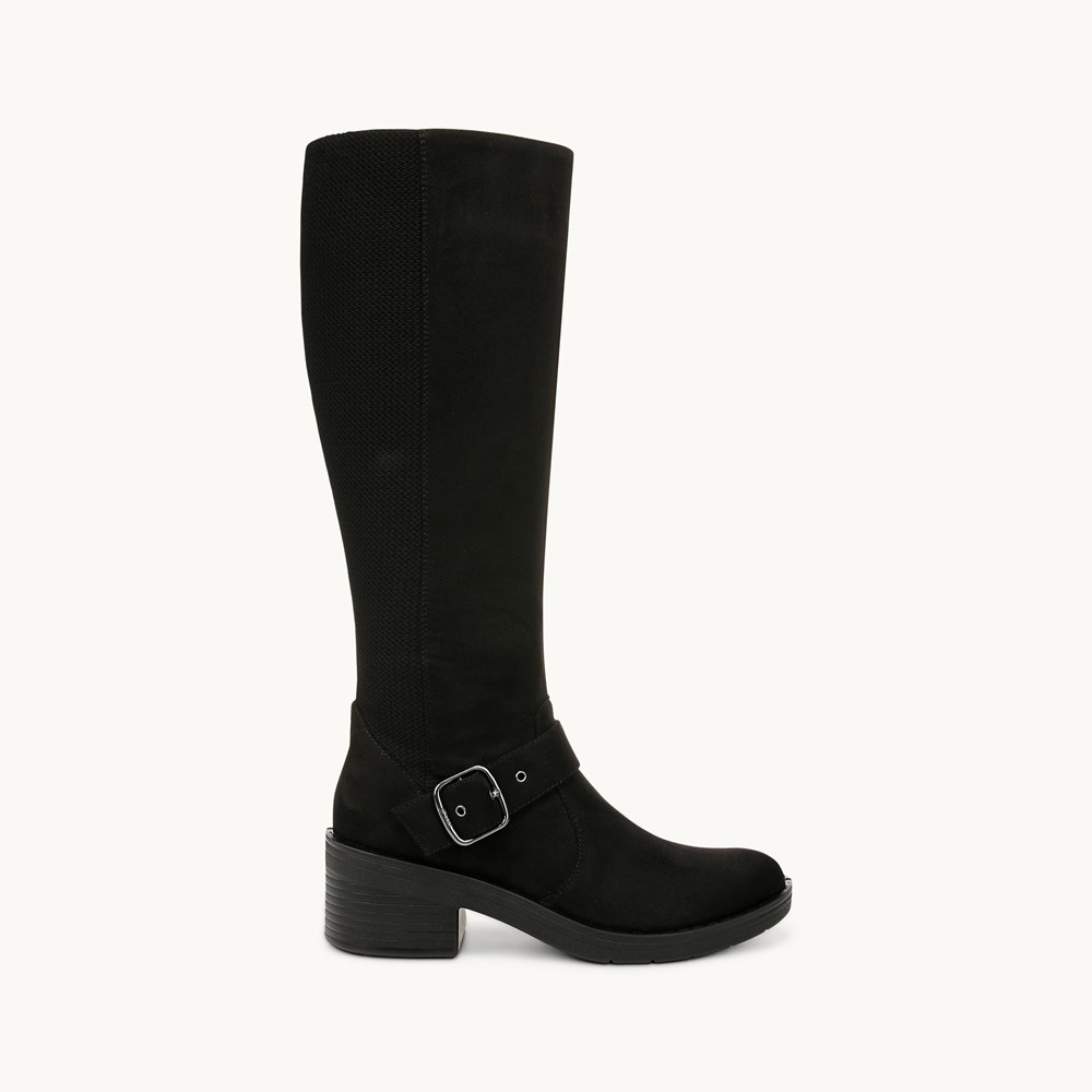LifeStride Olympia Knee High Boot - Black Stretch Fabric