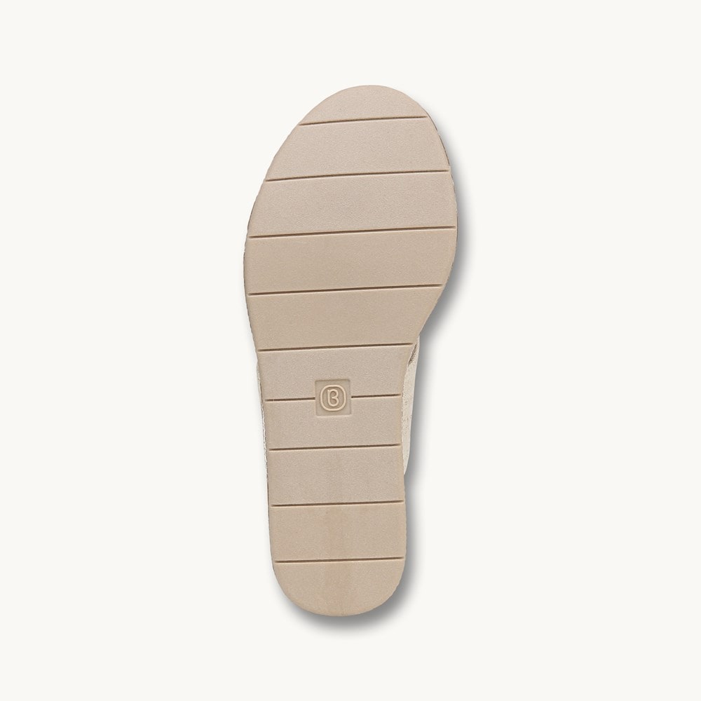 LifeStride Bloom Wedge Sandal - Natural Stretch Linen Fabric