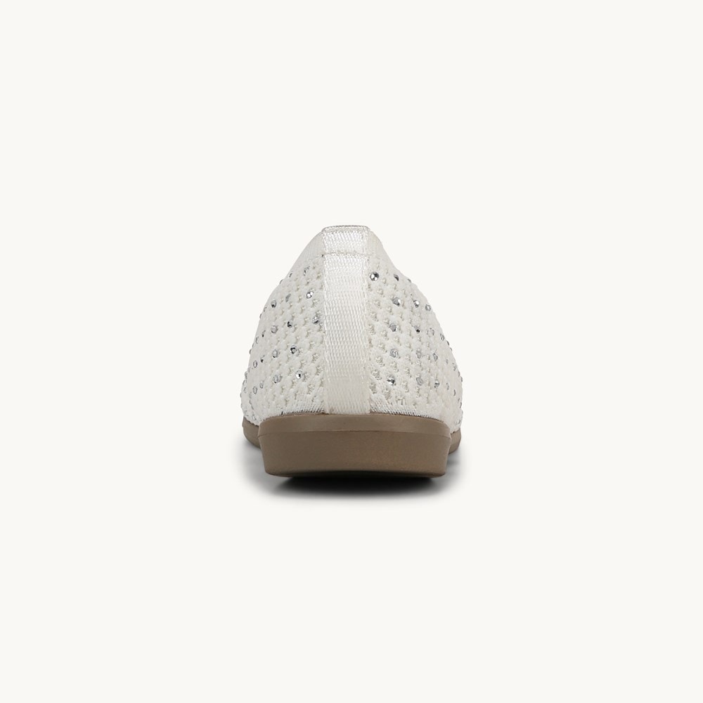 LifeStride Kallie Ballet Flat - Bright White Knit Fabric