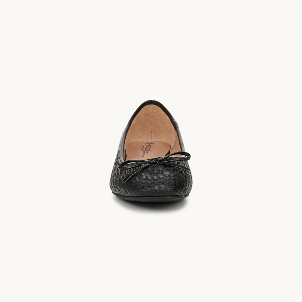 LifeStride Cheers Woven Flat - Black Faux Leather
