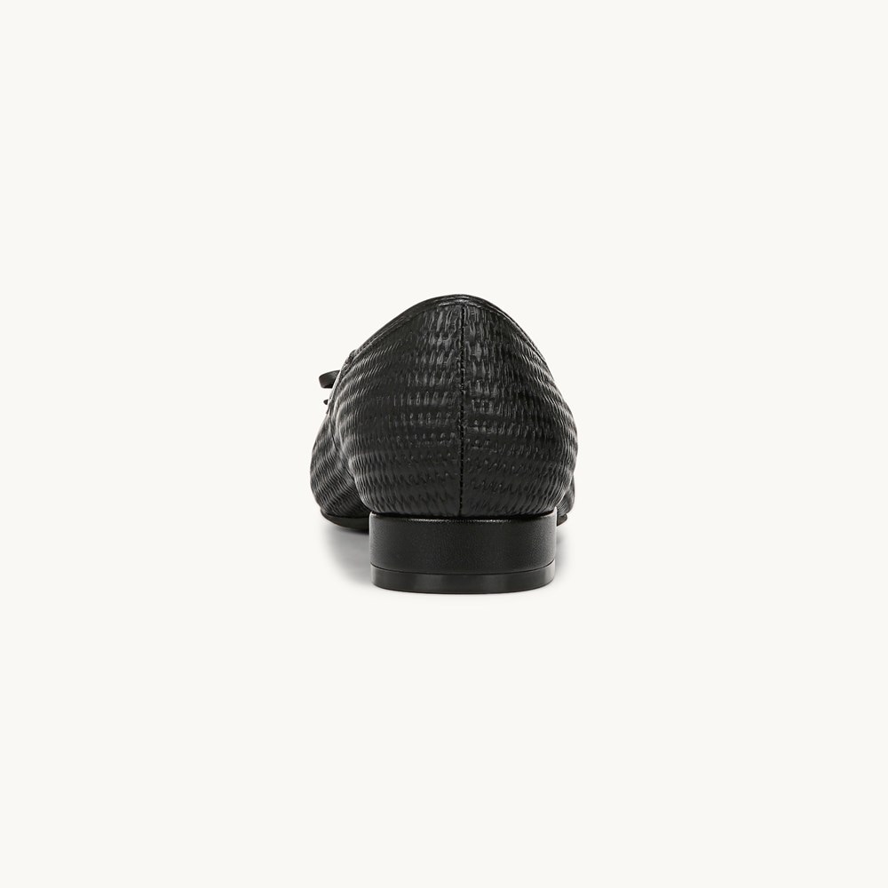 LifeStride Cheers Woven Flat - Black Faux Leather