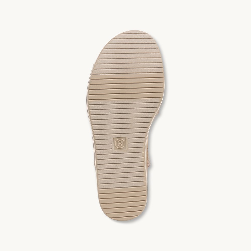 LifeStride Riley Slingback Wedge Sandal - Biscotti Washed Linen Fabric