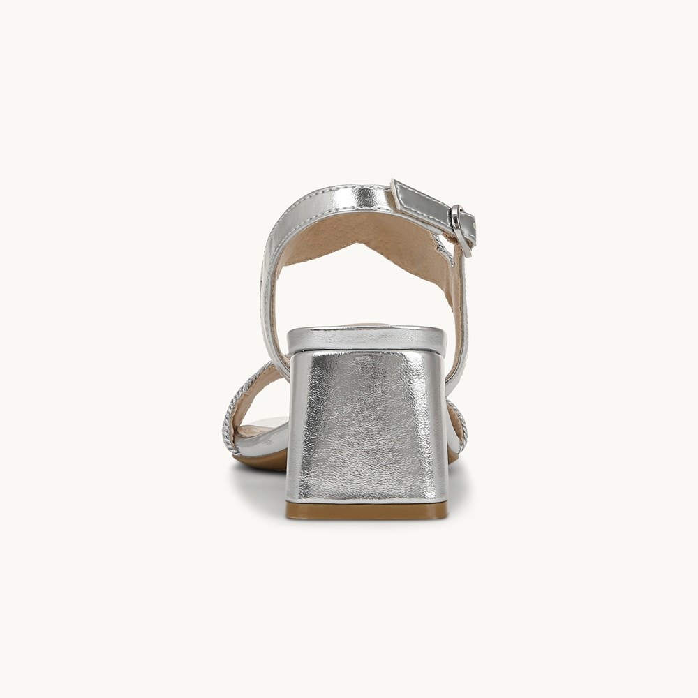LifeStride Charnelle Slingback Dress Sandal - Silver Faux Leather