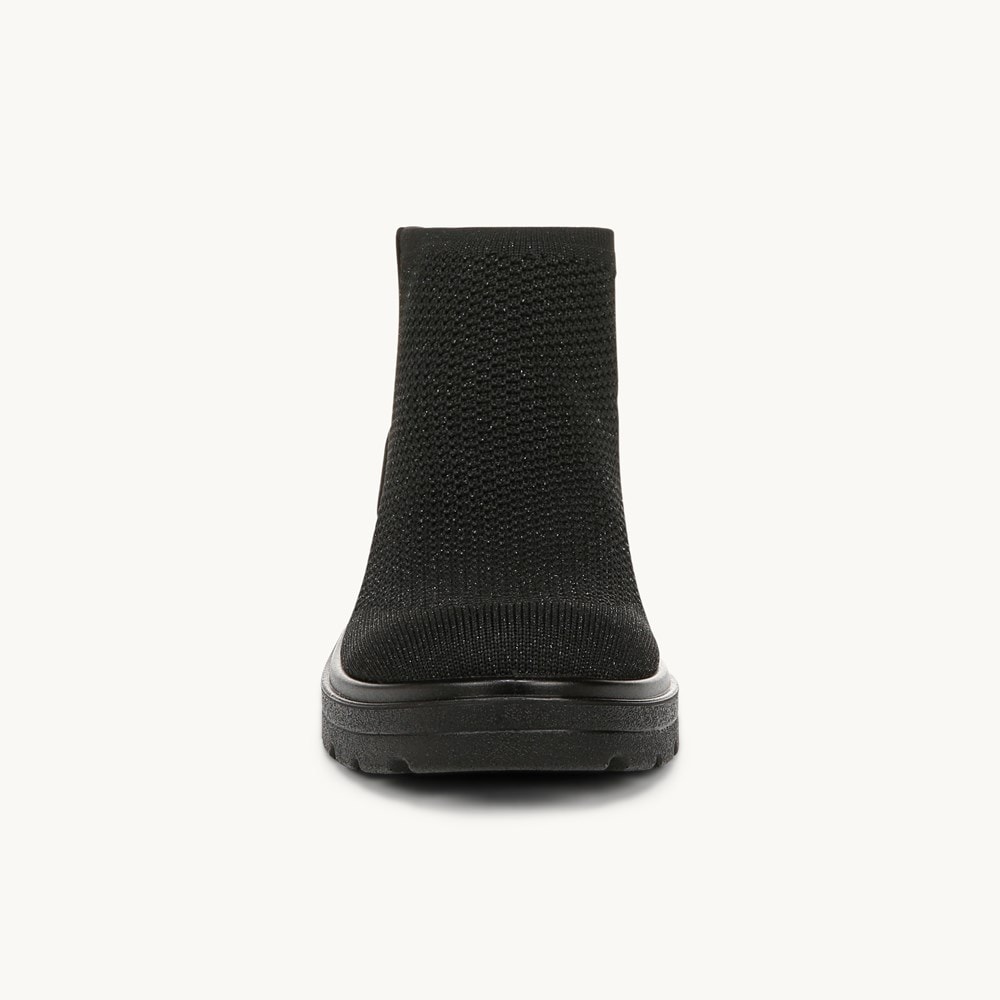 LifeStride May Ankle Boot - Black Knit Fabric