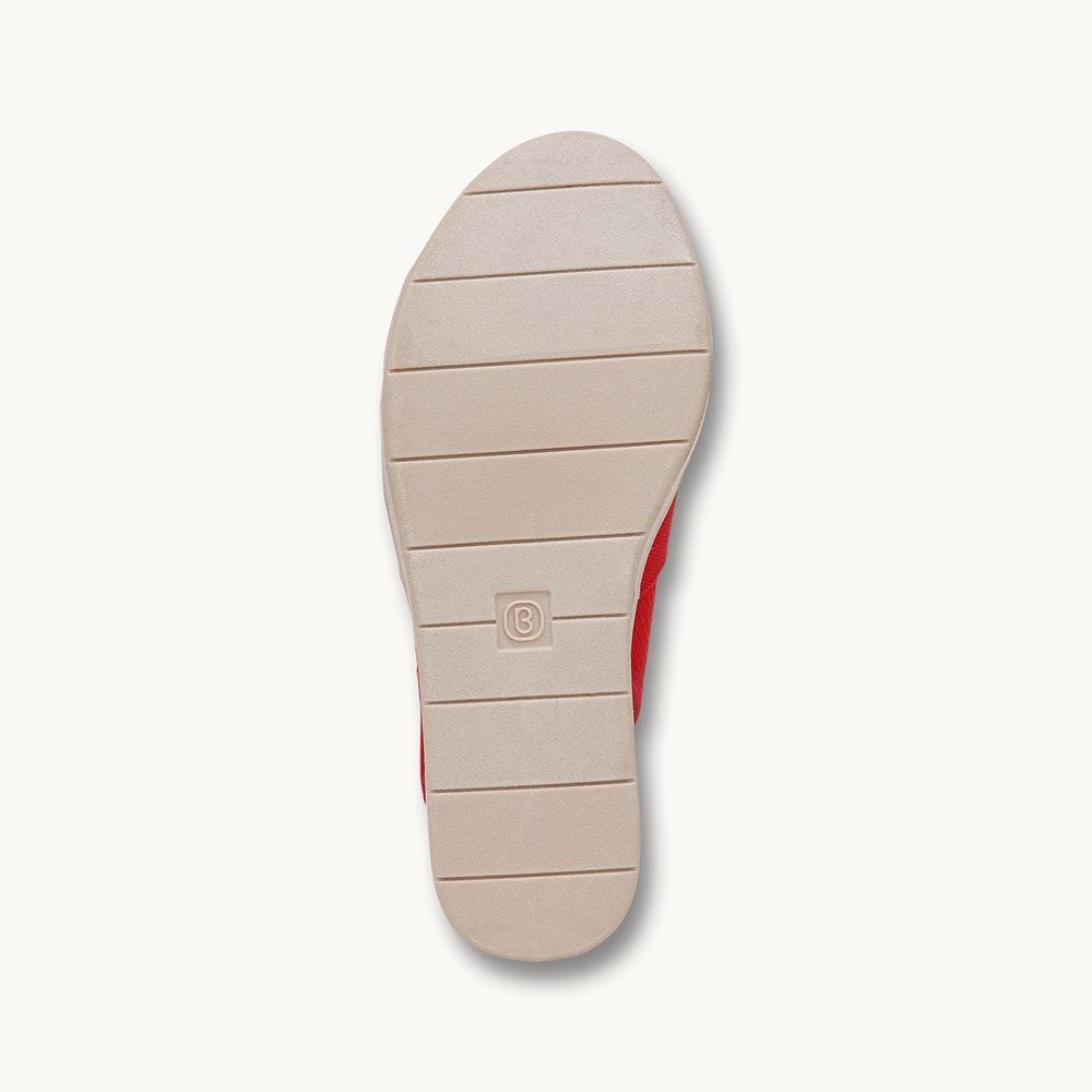 LifeStride Bell Slingback Wedge Sandal - Fire Red Knit Fabric