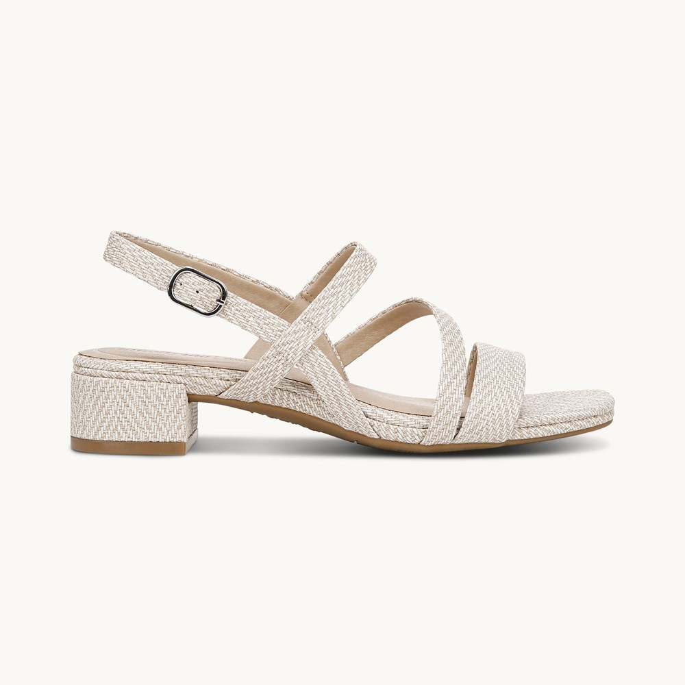 LifeStride Janet Strappy Dress Sandal - Bone Faux Leather