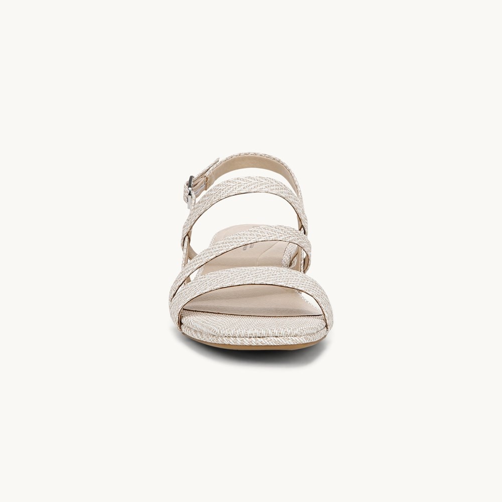 LifeStride Janet Strappy Dress Sandal - Bone Faux Leather