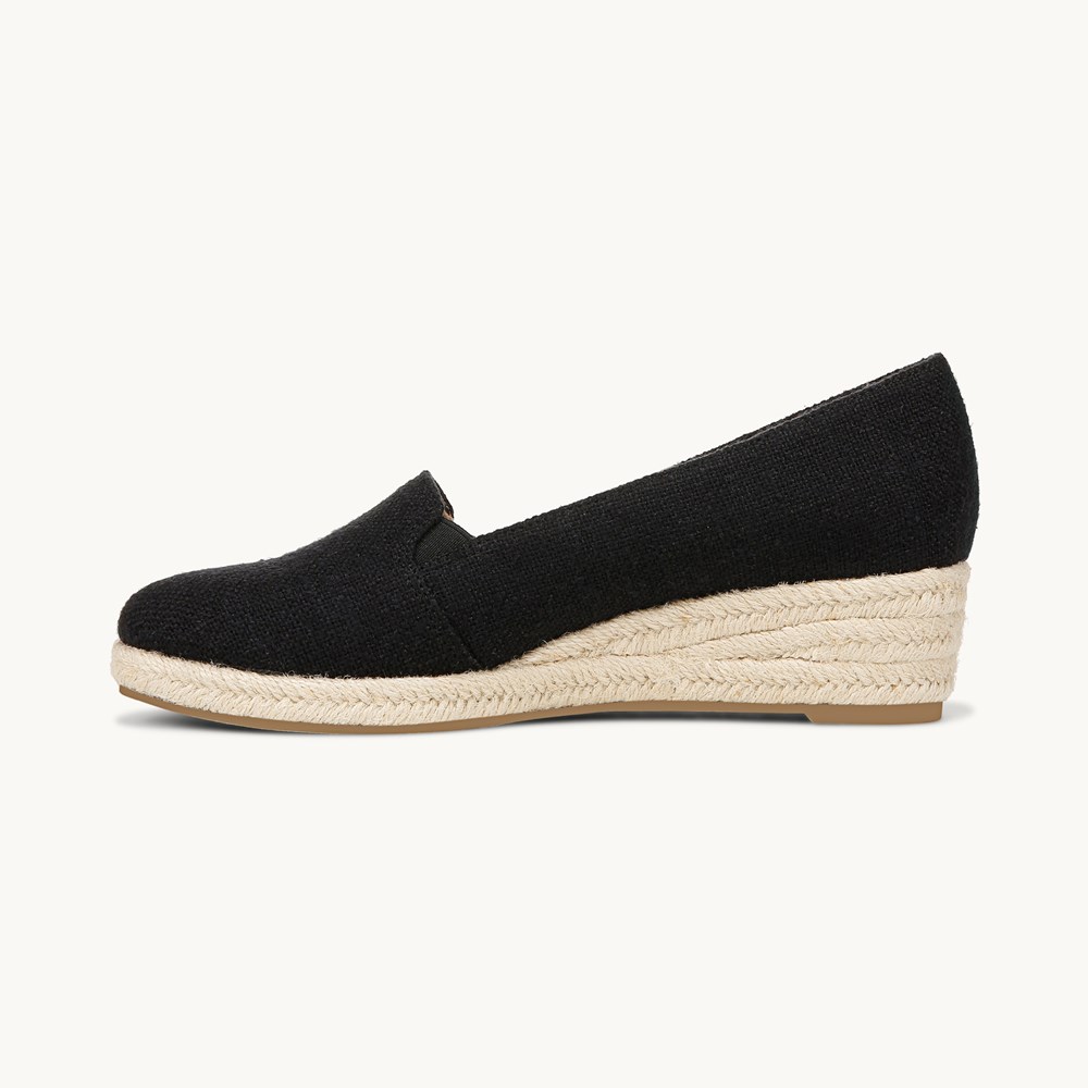 LifeStride Kamilla Wedge Slip On - Black Fabric
