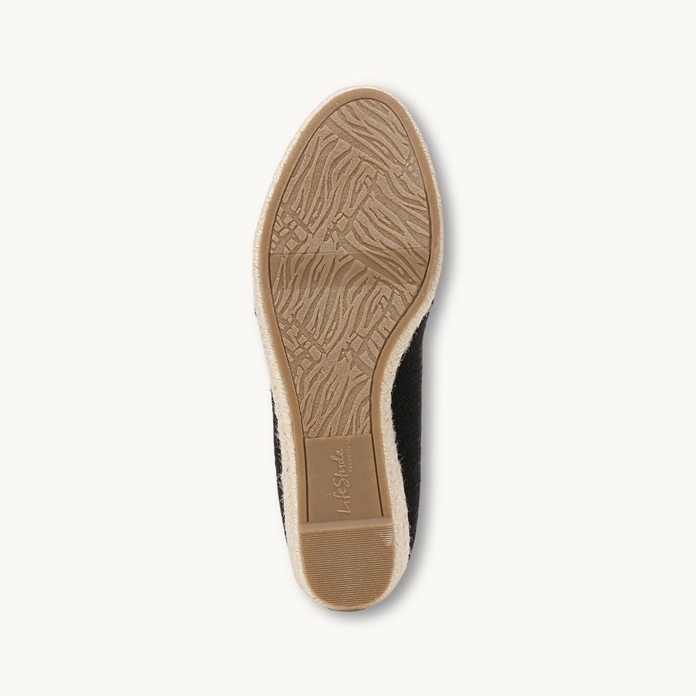 LifeStride Kamilla Wedge Slip On - Black Fabric