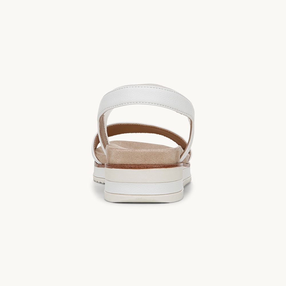 LifeStride Zing Slingback Sandal - Bright White Faux Leather