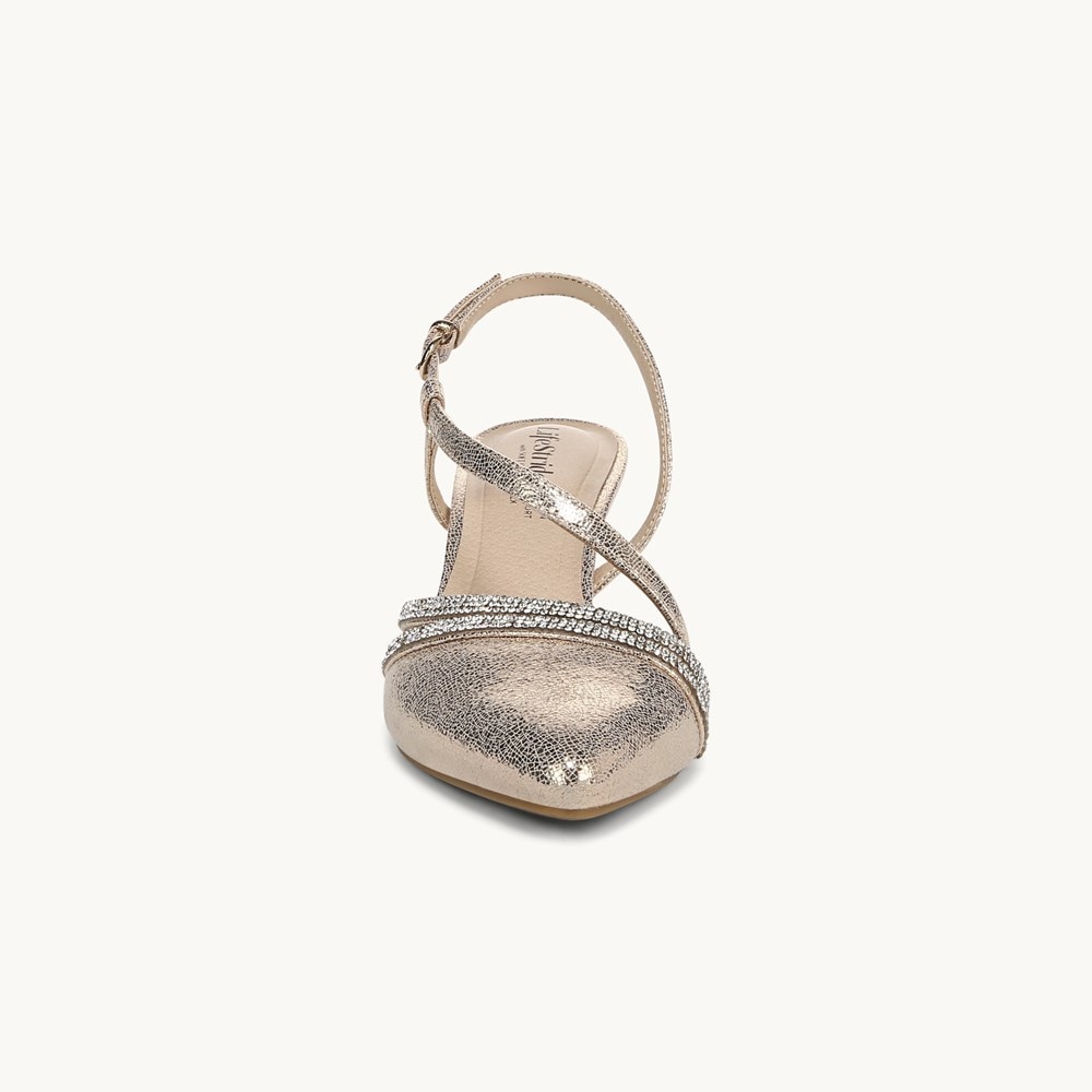 LifeStride Arlo 2 Pump - Platino Gold Faux Leather