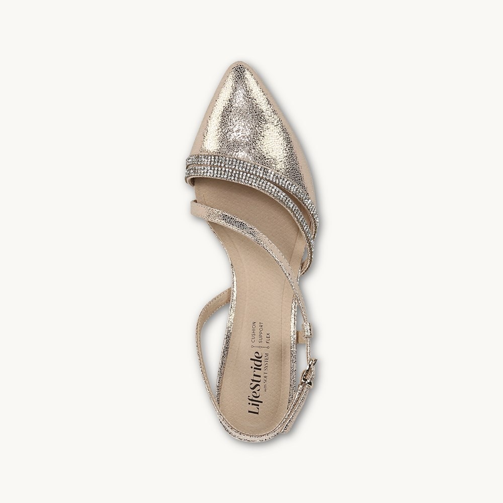 LifeStride Arlo 2 Pump - Platino Gold Faux Leather