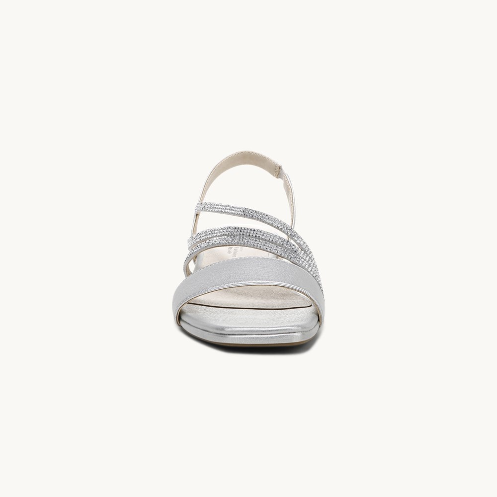 LifeStride Joy Slingback Sandal - Silver Faux Leather