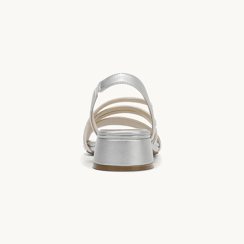 LifeStride Joy Slingback Sandal - Silver Faux Leather