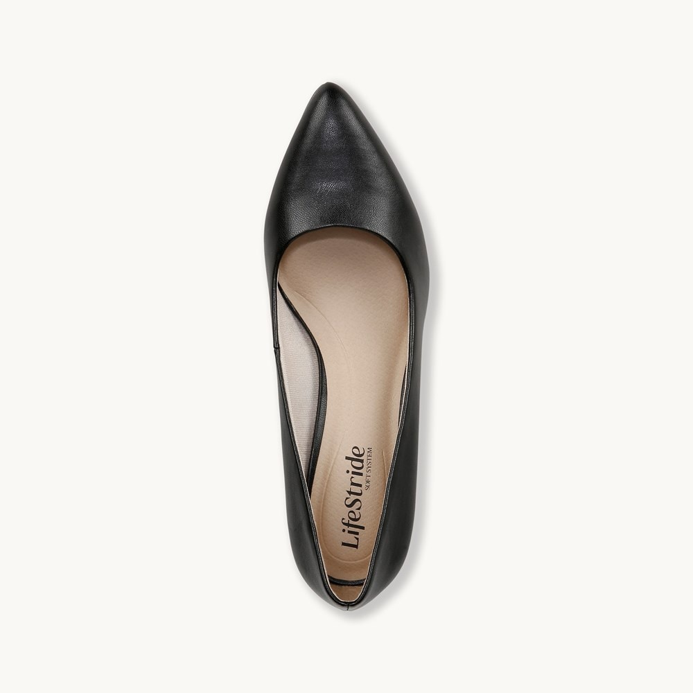 LifeStride Alexis Pump - Black Faux Leather