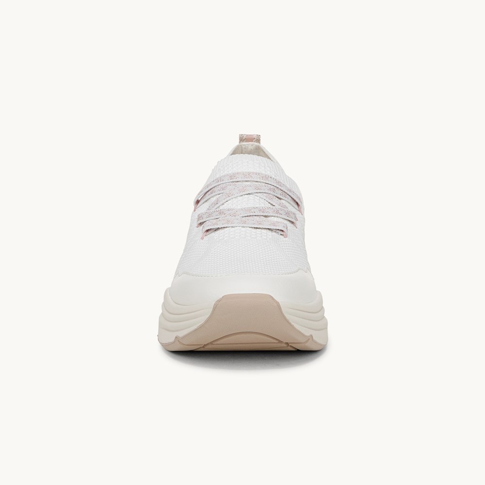 LifeStride Impact Sneaker - White Knit Fabric