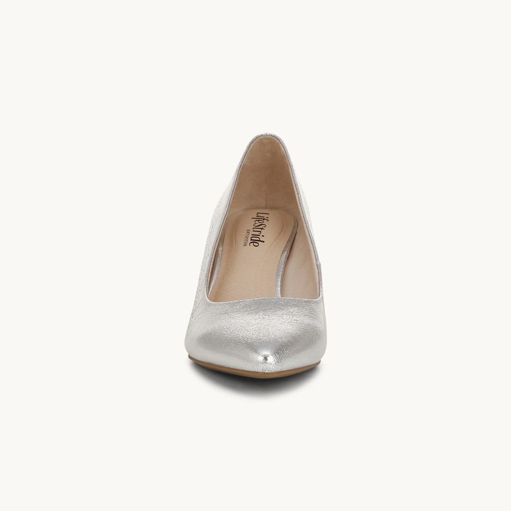 LifeStride Alexis Pump - Silver Faux Leather
