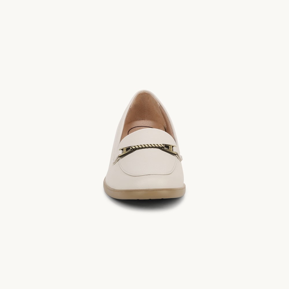 LifeStride Jovial Bit Wedge Loafer - Bone Faux Leather