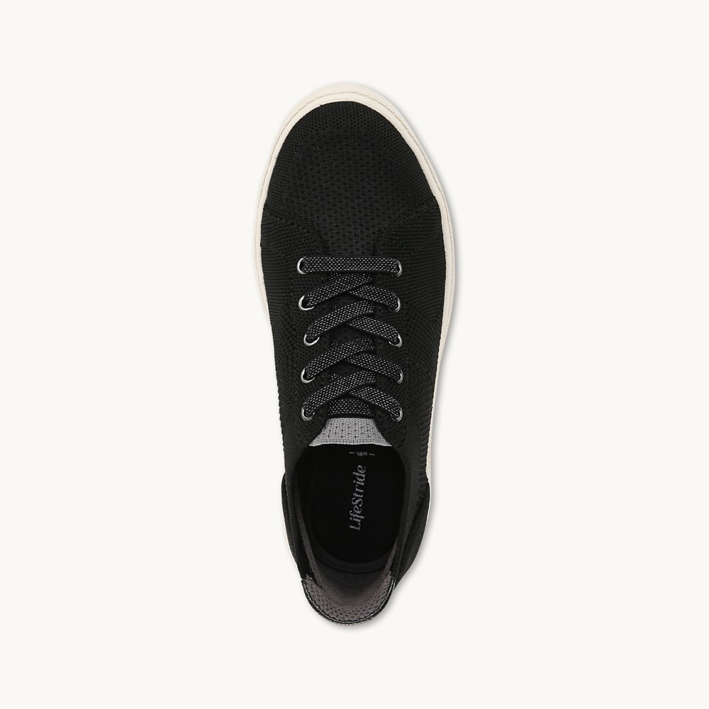 LifeStride VIP Sneaker - Black Knit Fabric
