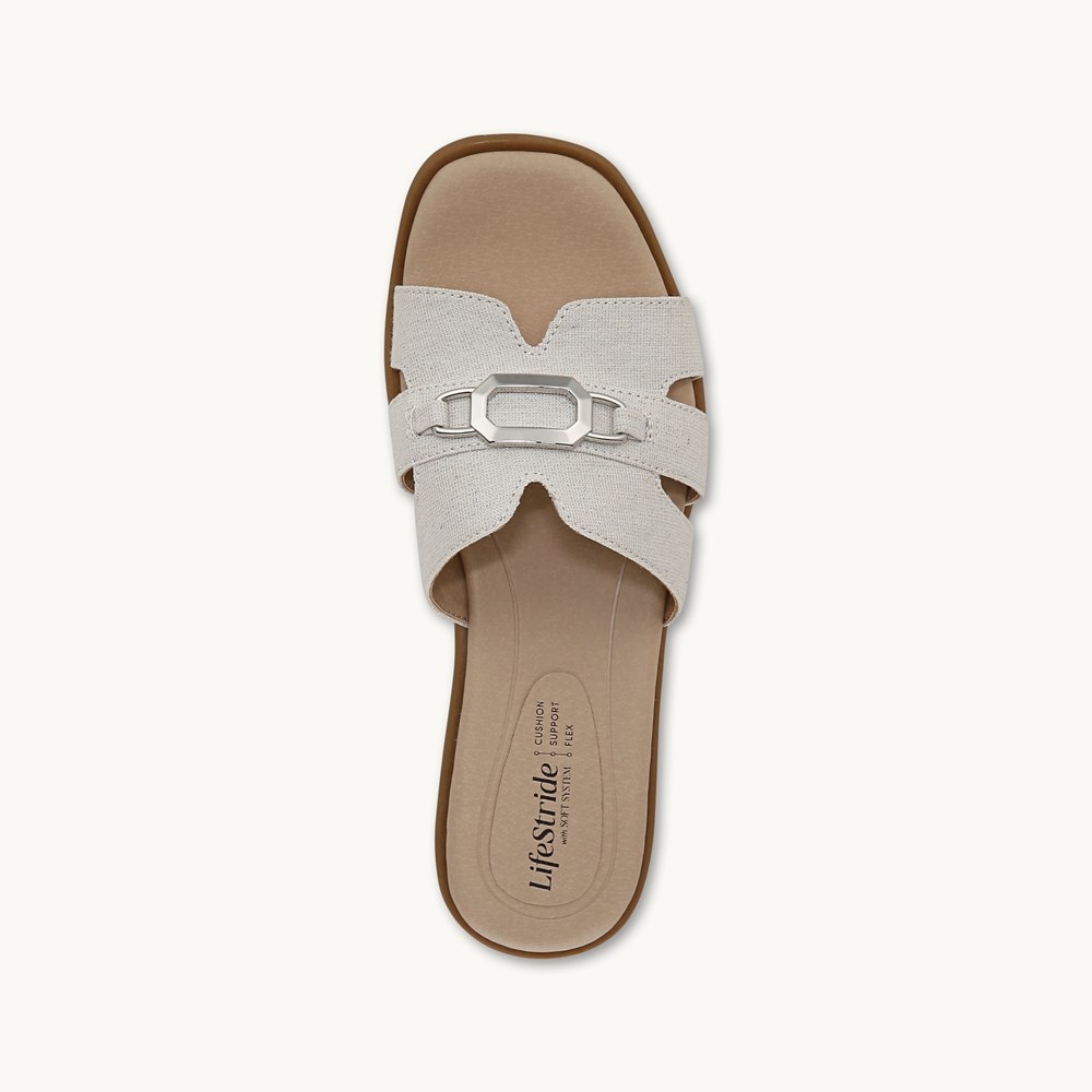 LifeStride Royalty Bit Sandal - Natural Fabric
