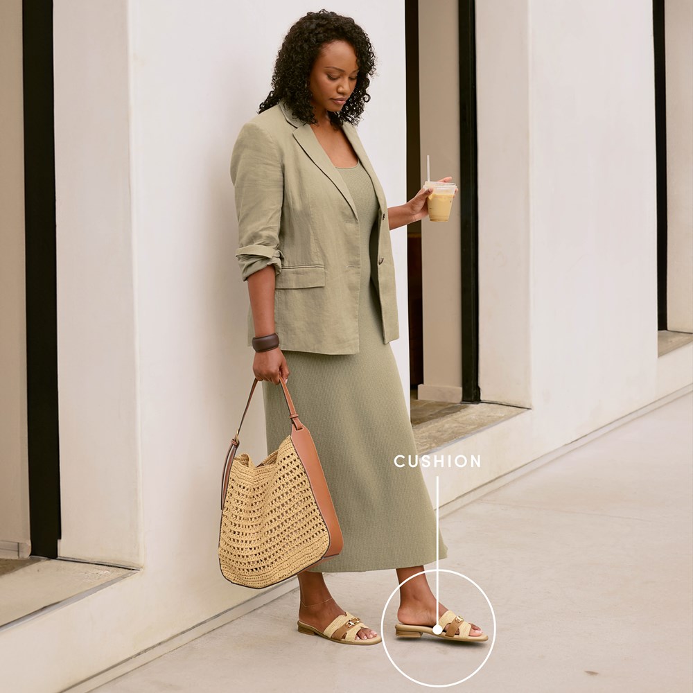 LifeStride Royalty Bit Sandal - Natural Fabric