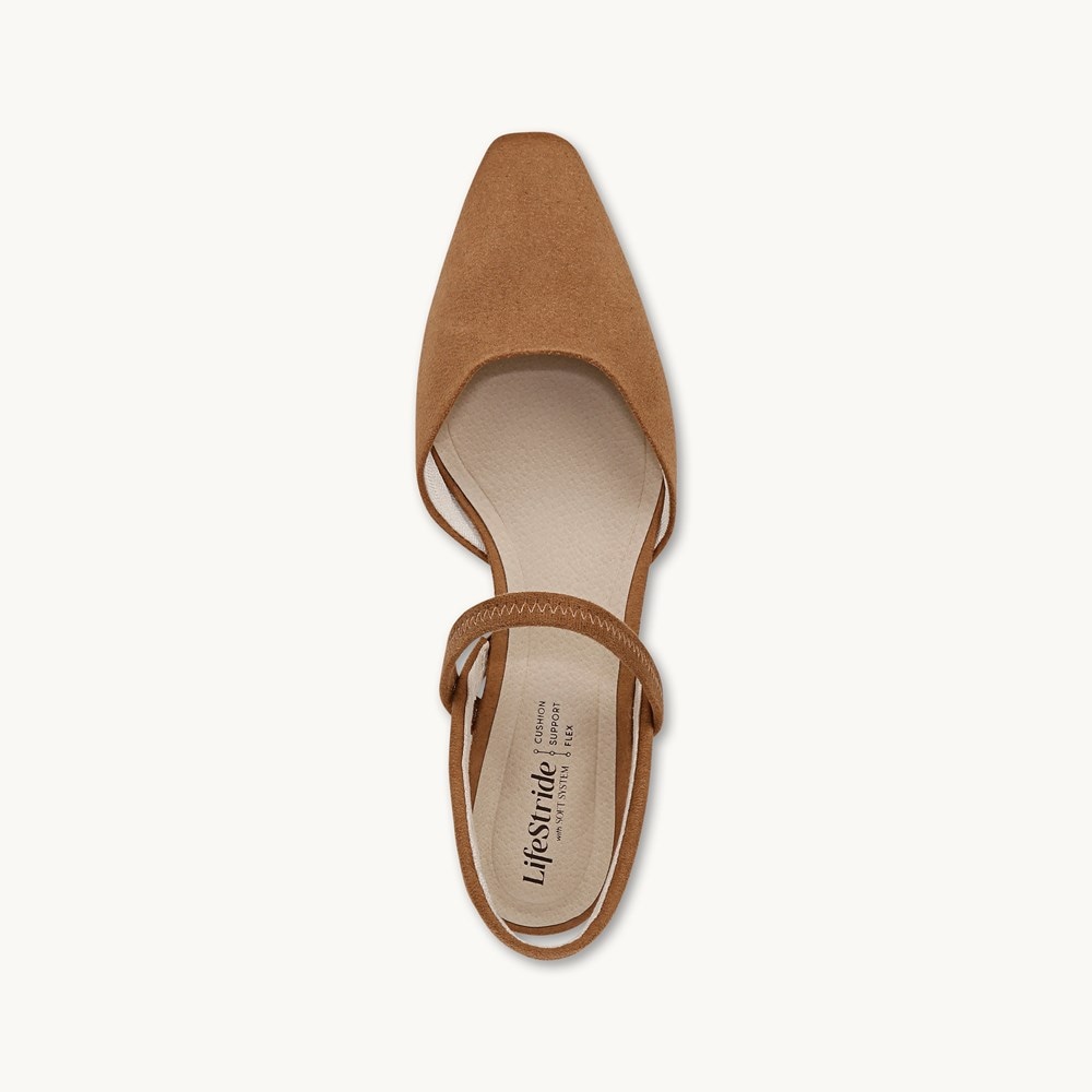 LifeStride Lainey Strappy Sandal - Whiskey Tan Fabric