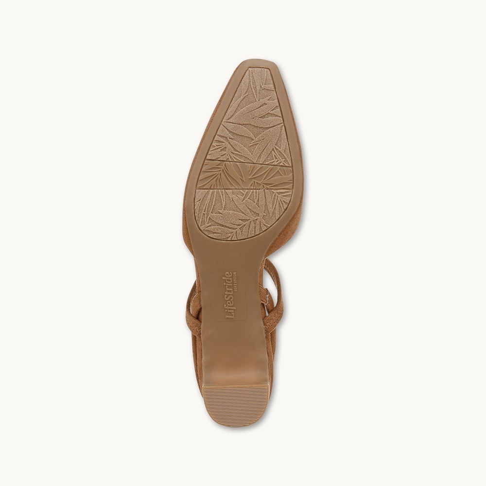 LifeStride Lainey Strappy Sandal - Whiskey Tan Fabric