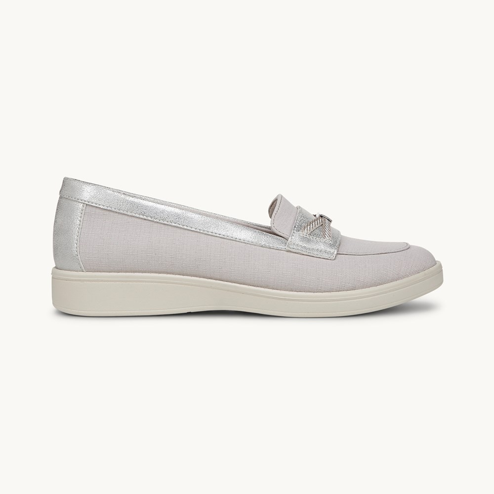 LifeStride All Aboard Loafer - Sand Stretch Denim Fabric