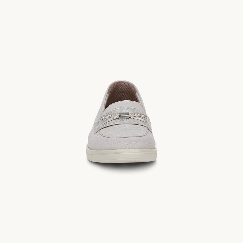 LifeStride All Aboard Loafer - Sand Stretch Denim Fabric